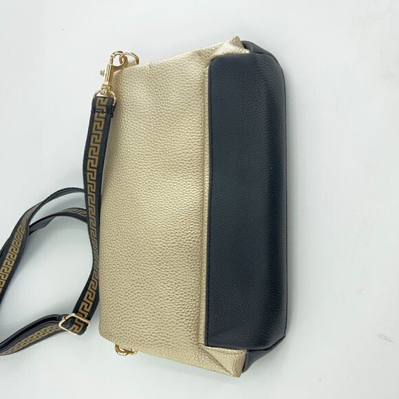 Versace Parfums Medusa Metallic Gold & Black Crossbody Bag - Picture 4 of 10